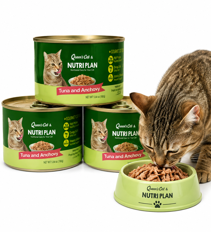 QUEEN'S CAT NUTRIPLAN (ANCHORY) 160G