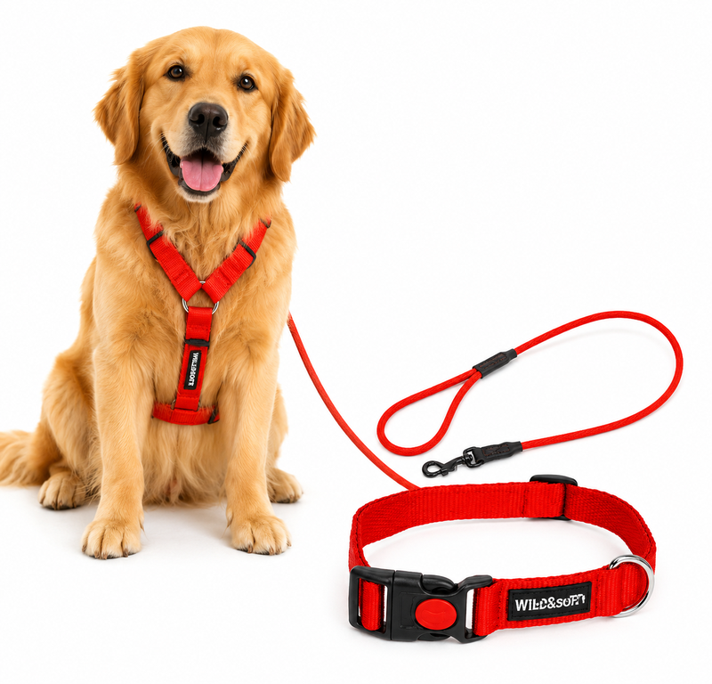 NYLON HARNESS & LEASH (M)